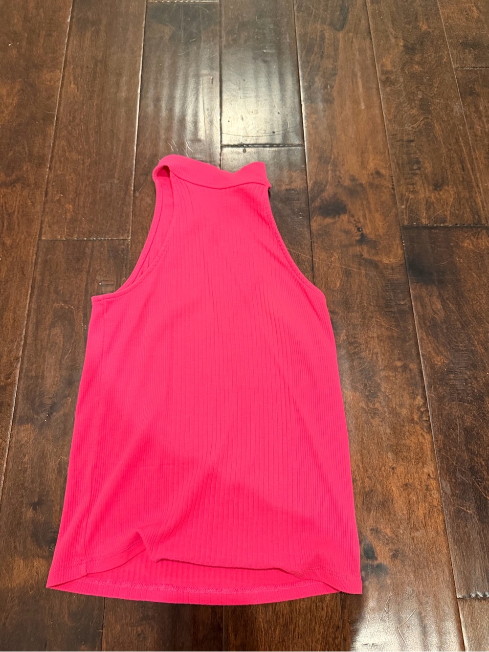 Anthropologie Ribbed Halter Tank Top - Hot Pink